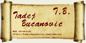 Tadej Bučanović vizit kartica
